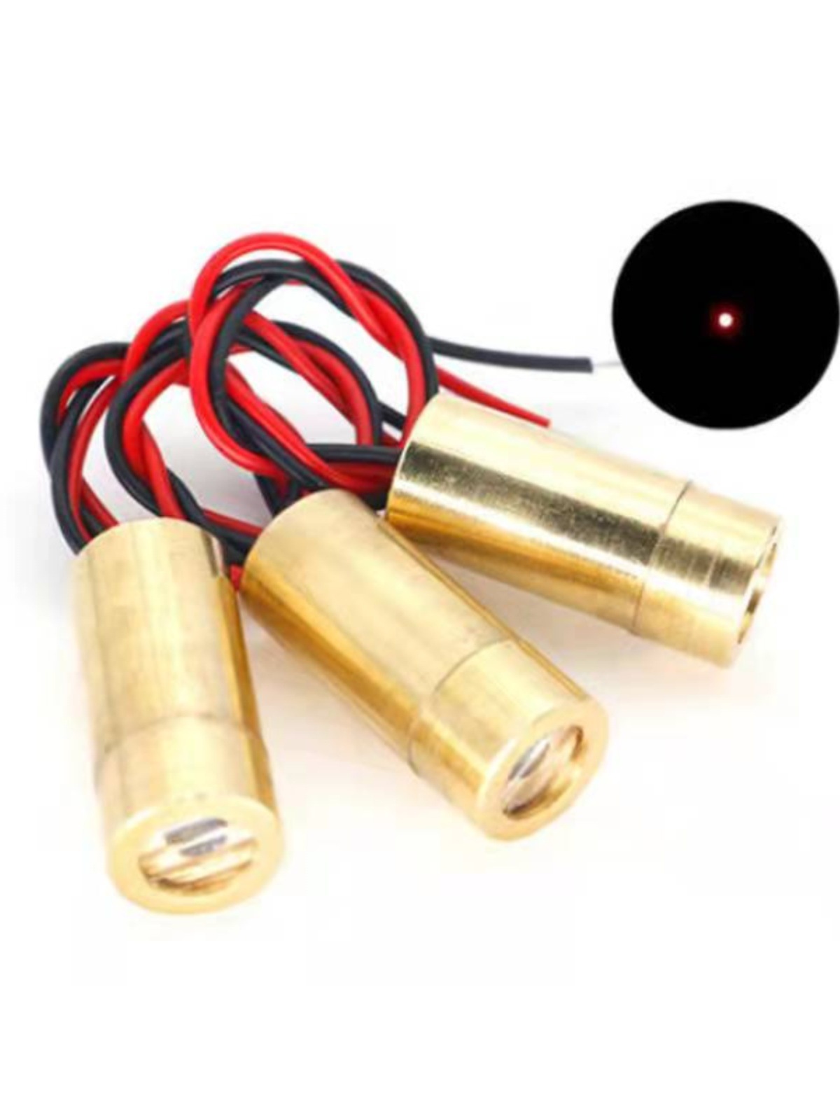 3v至12V 激光头 5MW红光定位灯半导体模组 标线器 红色圆点状