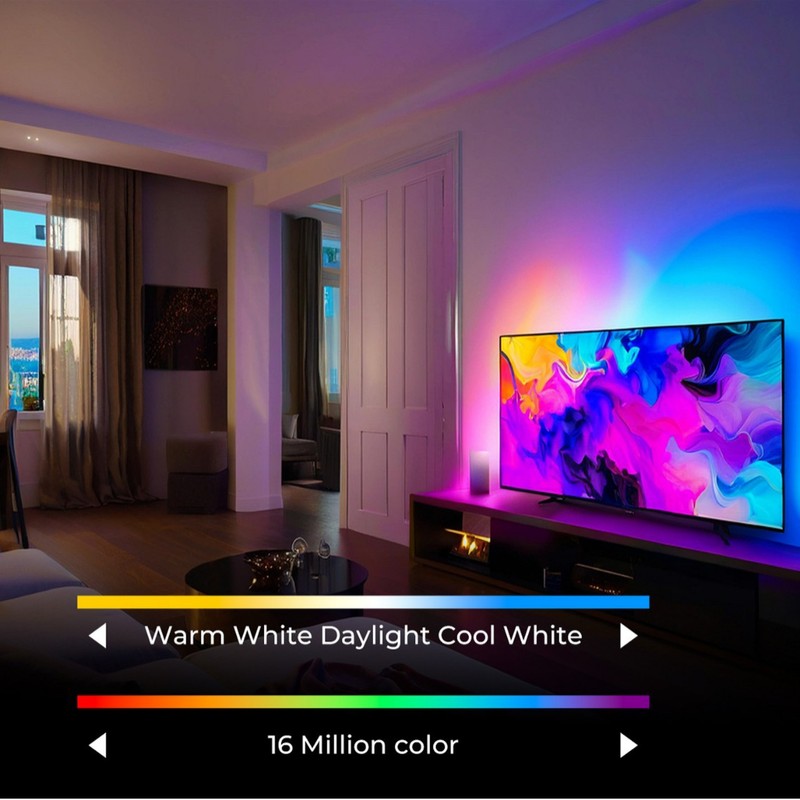Tuya WiFi デュアルモード HDMI テレビ同じ画面の雰囲気ライト ストリップ/スマート TV テレビの背景雰囲気ライト|undefined