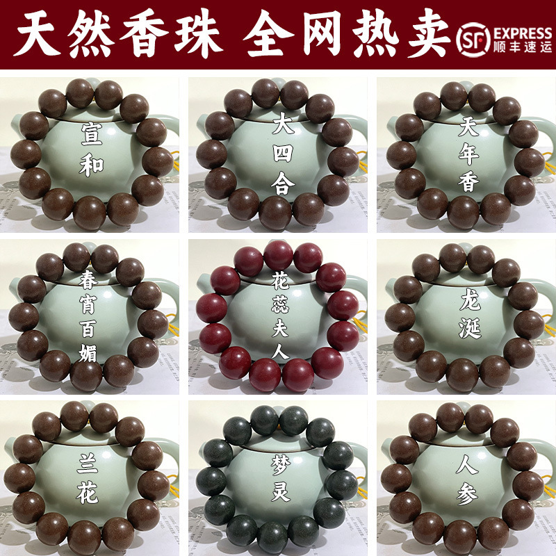 Wholesale of Popular Natural Mixed Fragrance Beads, Loose Beads, Ancient Medicinal Fragrance Xizang Medicine Round Beads, Handmade DIY Beads