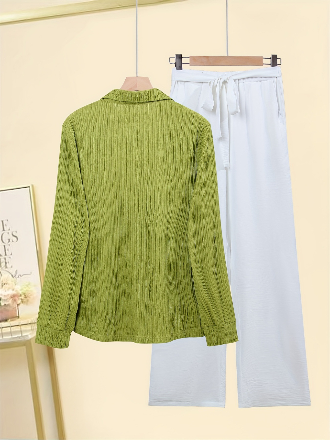 3-Piece Spring Summer Casual Set, Relaxed Cardigan, Sleeveless Top & High-Waisted Wide-Leg Pants, Comfortable Outfit For Women_ecoleips.com