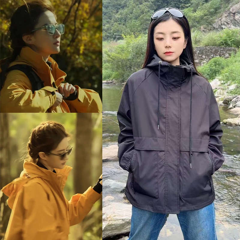 Chaqueta de asalto de una sola planta - negra para mujeres