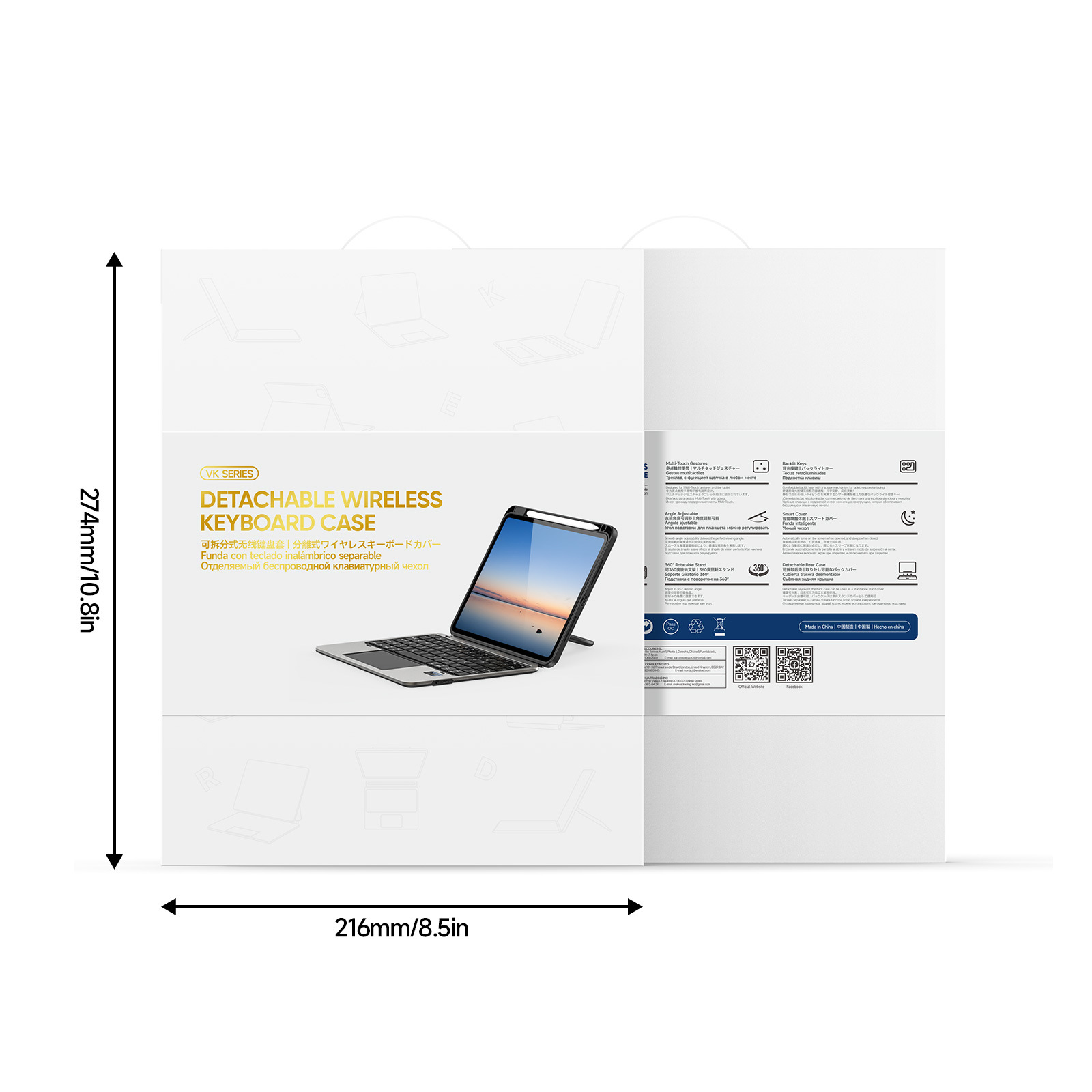 Aplicable al por mayor iPad Pro11 cubierta de teclado plano multifunción portátil desmontable teclado externo Air11
