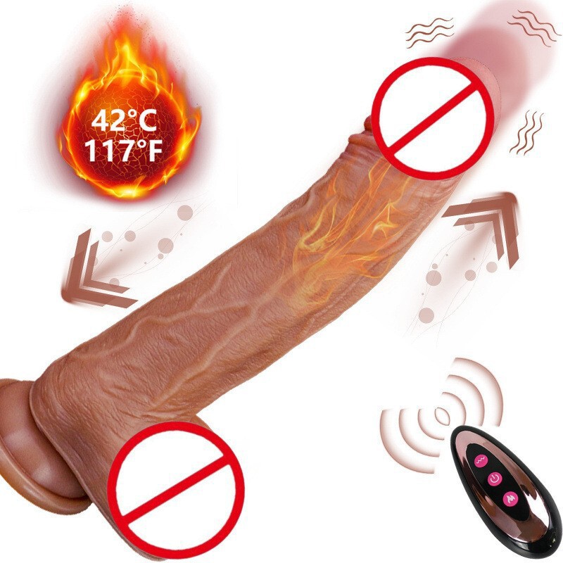 Pao Wang Roman Emperor liquid silicone realistic dildo with vibration and heating, female-use artificial penis sex toy, thrusting machine Pao Wang Roman Emperor liquid silicone realistic dildo with vibration and heating, female-use artificial penis sex toy, thrusting machine