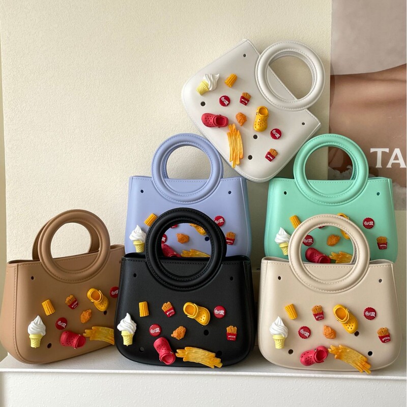 Cross-Border E-Commerce New Eva Hole Bag Accessories Handmade DIY Cute Cartoon Handbag Beach Waterproof Bag