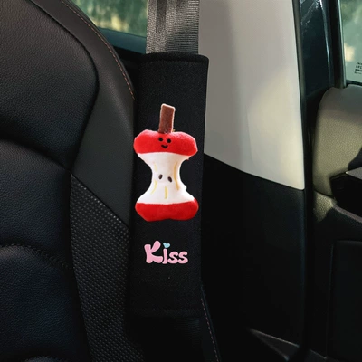 Seat belt shoulder pad: police bear plush doll car - cute-apple-ice-silk-seat-belt-shoulder-pads-1-piece