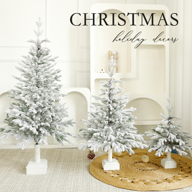 Navidad nuevo PE madera de nieve árbol de Navidad cifrado decoración de árbol de Navidad decoración de escritorio árbol de Navidad decoración de Navidad