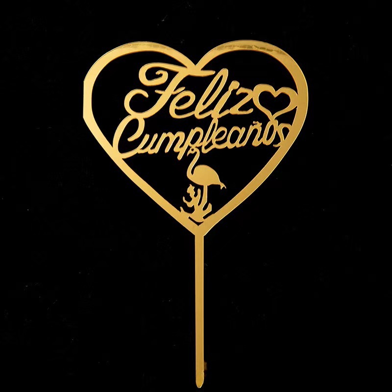 Transnacional 10 tarjetas acrílicas de fiesta de cumpleaños decoración de tarta de bandera de inserción de adornos de fiesta celebridad en línea image 4