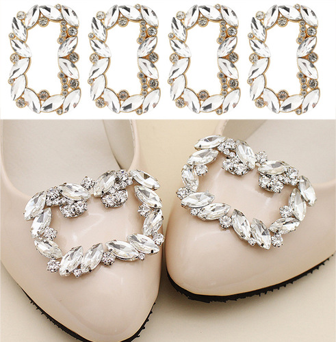 Cross-border supply of various alloy women's shoe flowers, removable decorative accessories, clip-on shoe flowers, versatile shoe accessories