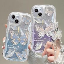 适用iPhone17手机壳苹果15卡通蝴蝶14ProMax防摔软壳X/XS全包边11