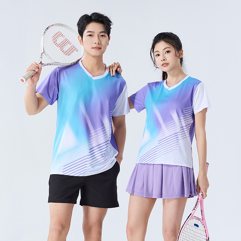 Summer Badminton Clothing Special Clothing for Air Volleyball Competition Couples Competition Training Clothing Short-sleeved Sports suit