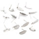 Cross-border wholesale stainless steel irregular geometric earrings with holes DIY earrings accessories 1g