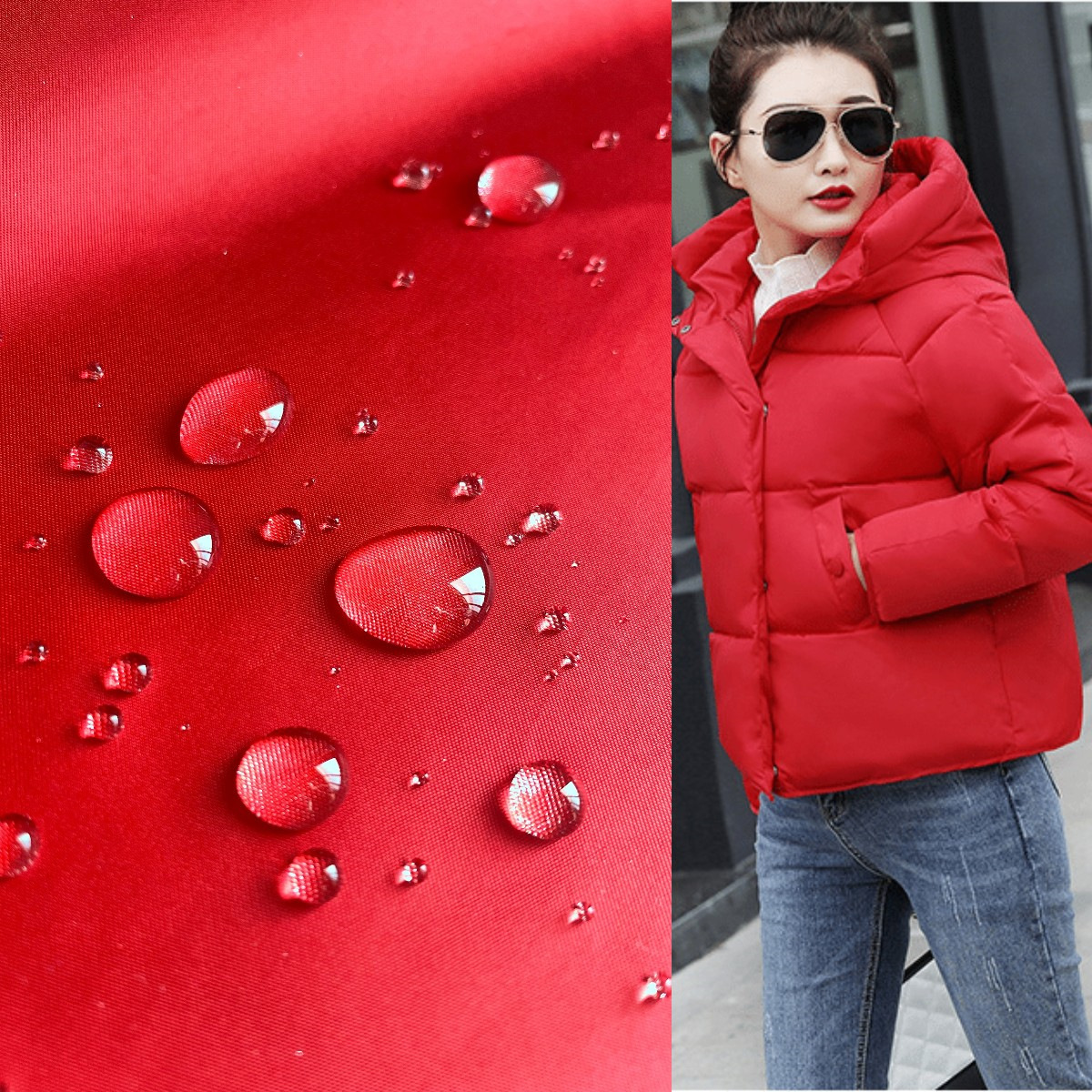 【直供】锦涤交织缎面时装面料 防水防绒棉服 羽绒服面料