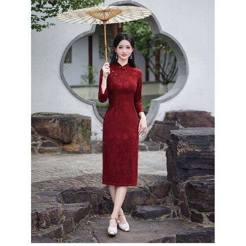 Chic New Style Cheongsam Improvement Version, Lightweight Autumn High-End, Unisex, Versatile, New Chinese Style National Wind