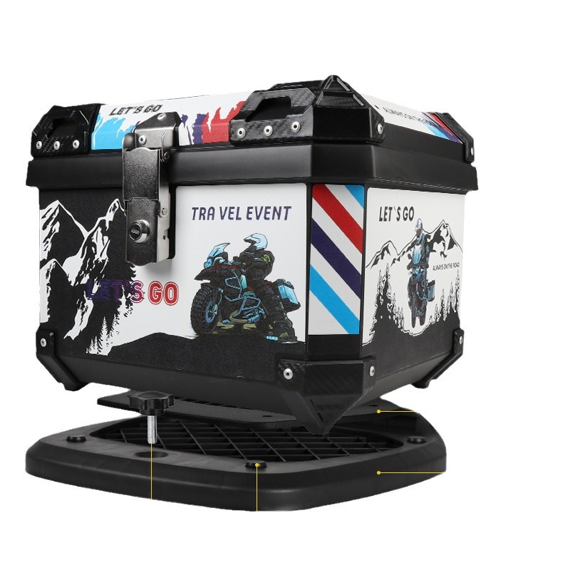 [Spot] maletero de motocicleta maletero coche eléctrico maletero trasero maletero sin aleación de aluminio de gran capacidad universal