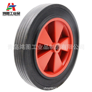 12X2 Solid Rubber Wheel 12inch Rubber Solid Tire Trolley Warehouse Cart Tool Cart Wheel Equipment Caster Anti-Puncture