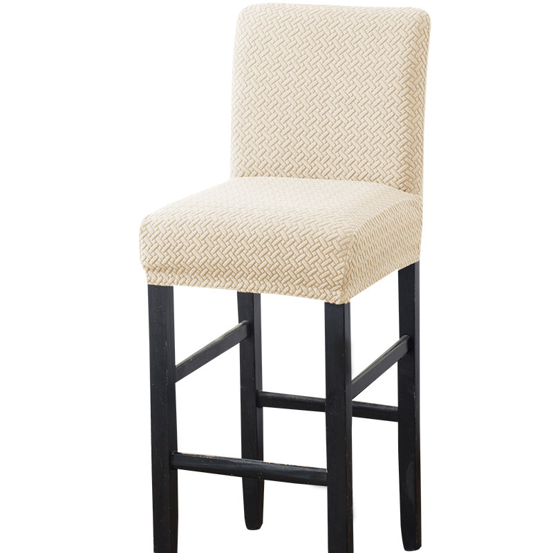 Cubierta de silla de rejilla a rayas simple moderna, cubierta de silla de comedor, cubierta de silla elástica, cubierta de silla para el hogar, cubierta de taburete, cubierta de mesa y silla