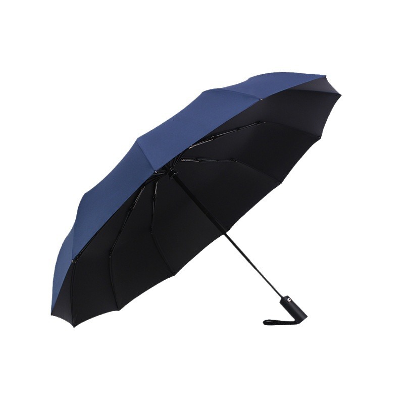 Paraguas totalmente automático para mujer, reforzado y resistente al viento, 24 varillas, plegable en tres partes, doble uso para sol y lluvia, protección solar, protección UV, paraguas parasol.