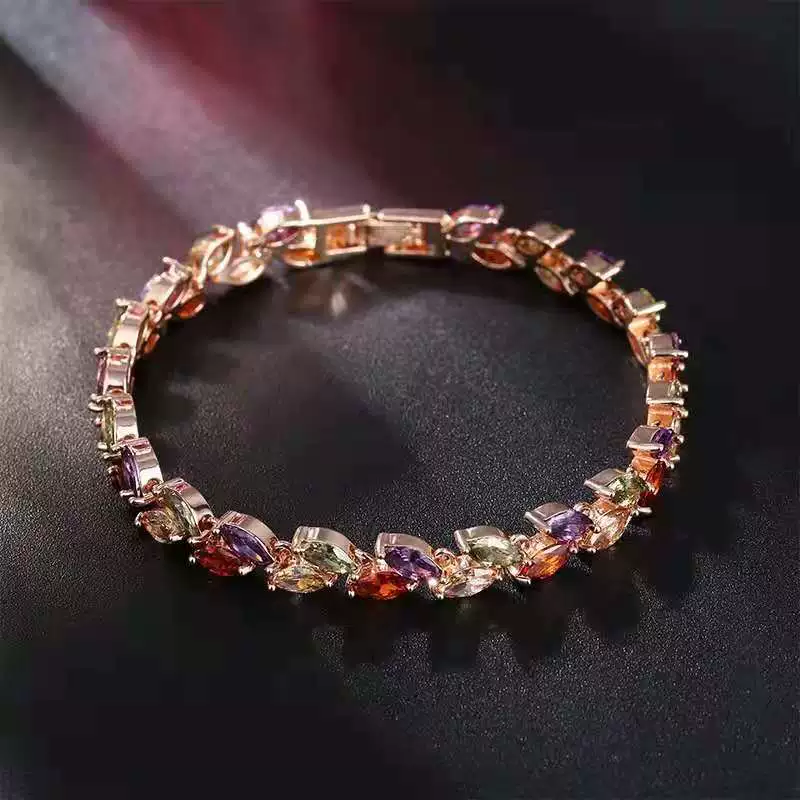 Fashionable bracelet, zirconium, universal jewelry, European style, wholesale