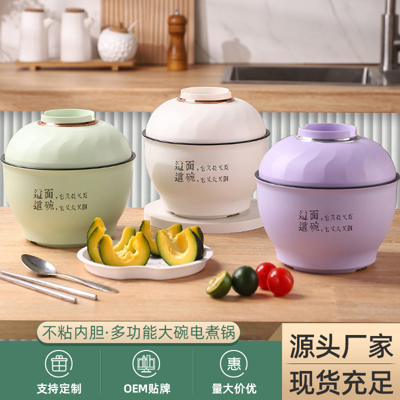 电煮锅宿舍学生多功能蒸煮一人食小煮锅泡面锅小火锅代发跨境110V