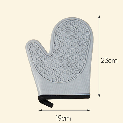 Heat-resistant oven gloves, thickened silicone kitchen oven baking gloves, high-temperature resistant, anti-slip, heat-resistant, microwave baking gloves.