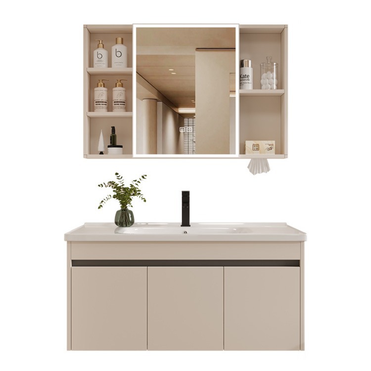 gabinete de baño de aire crema panal cerámica integral lavabo lava