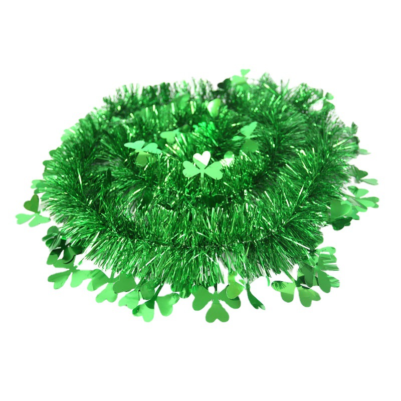 Festival irlandés transfronterizo Día de San Patricio SaintPatrick trébol verde Garland cinta rayas de color