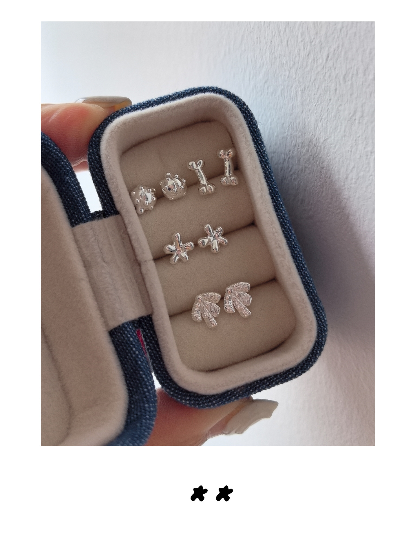 Women's Gender 1 Pair 925 Sterling Silver Solid Color Ear Studs