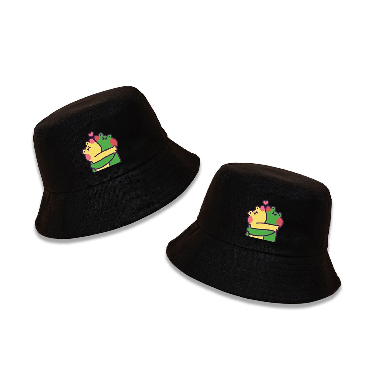 Cute Hug Frog Pattern Wide Brim Fisherman Hat Wholesale Nihaojewelry display picture 2