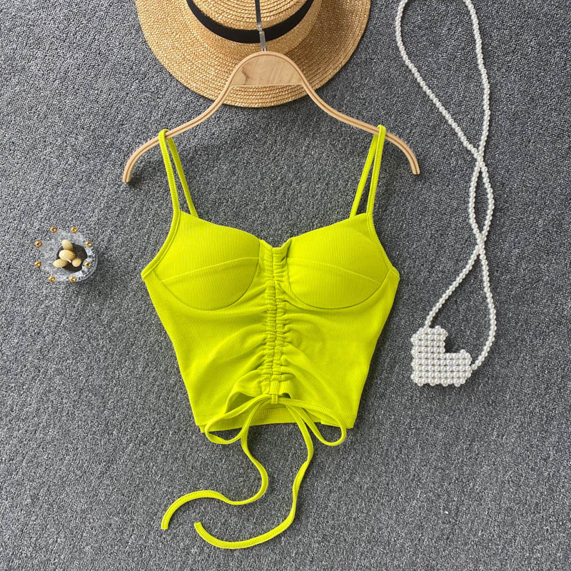 77g Weight Cotton, Rib Fabrics Fabric Type Short Top Length Vest Tops Type Holiday, Daily, Selfie Occasion Strap Neckline Slim Fit Type Solid Color Pattern Summer Season Women's Gender Casual, Elegant, Streetwear Style Wholesale Women's Casual Elegant Streetwear Solid Color Tank Tops 24
