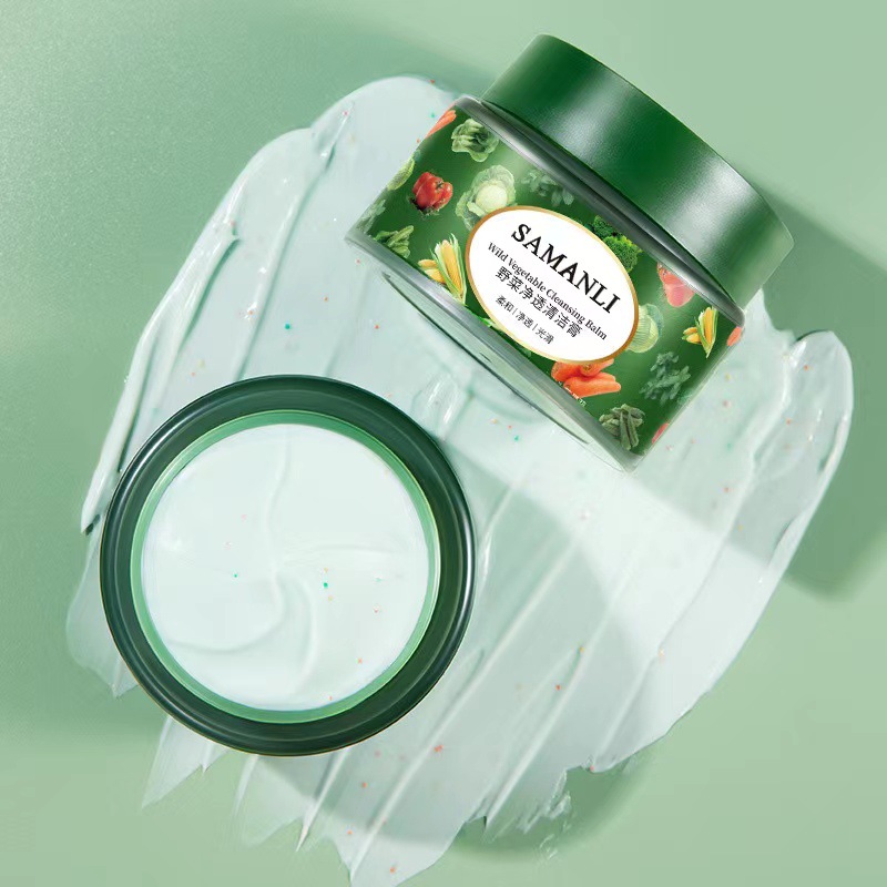 莎曼莉野菜淨透清潔膏100g臉部護理按摩膏溫和深層清潔毛孔黑頭