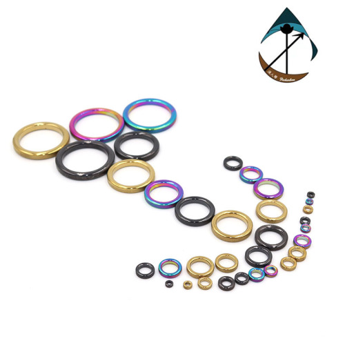 Fishing gear ceramic ring line ring repair accessories magnetic ring routing guide ring guide eye rocky pole sea pole long-range fishing lure gold color