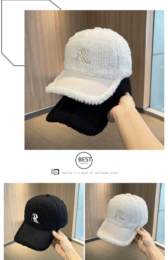 Warm Winter Women's Lamb Wool Baseball Cap