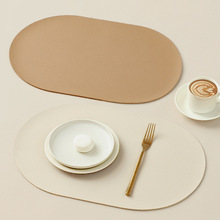纯色皮革餐垫隔热垫餐桌垫西餐垫法式复古餐垫防水防油宠物餐垫