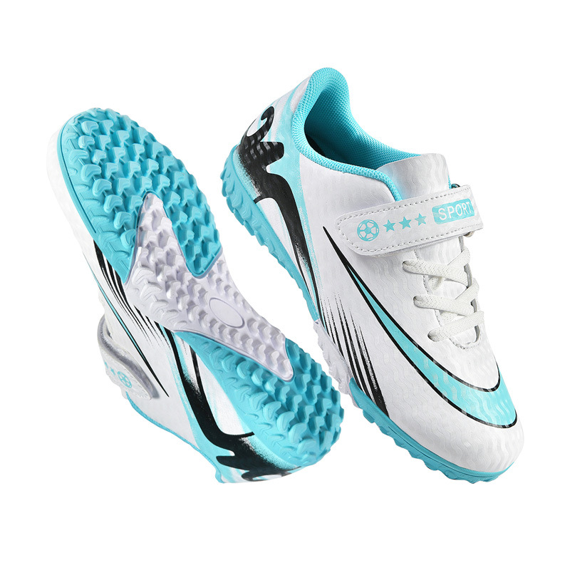 2025 pasto fábrica de niños y niñas nuevos zapatos de fútbol para niños ventilados cómodos deportes bajos clavos rotos