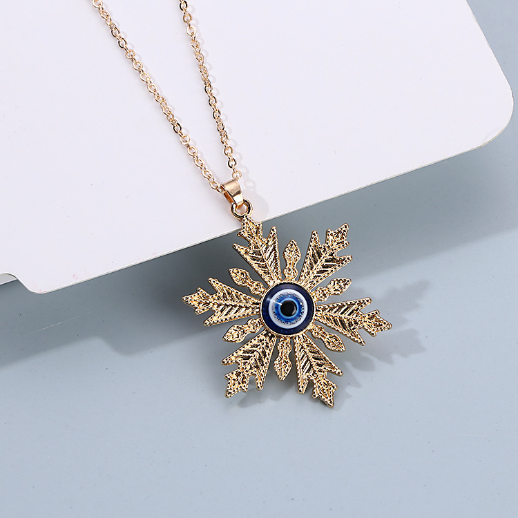 Fashion Devilu0027S Eye Alloy Plating Inlay Rhinestones Womenu0027S Pendant Necklace 1 Piece