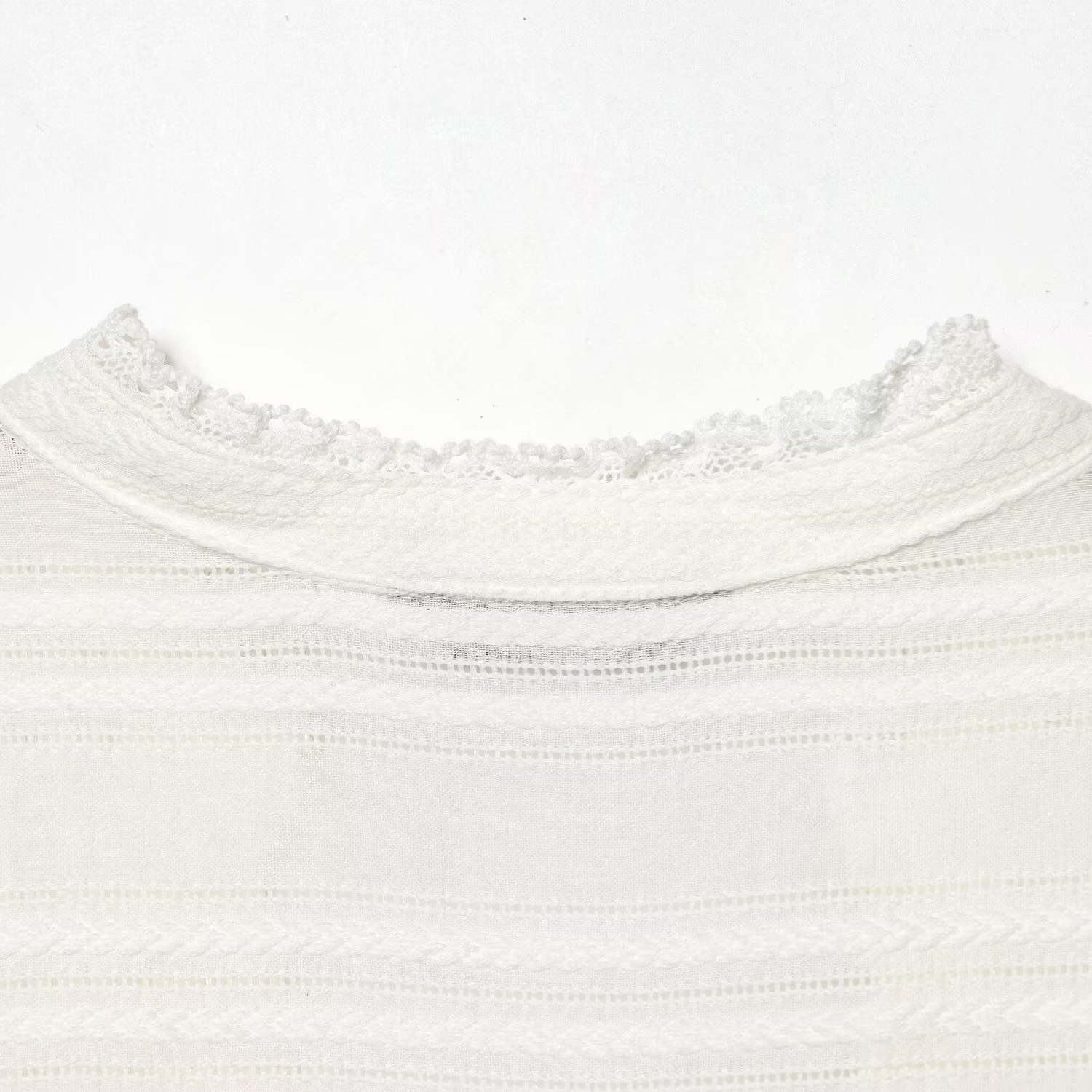 Women's Clothing Women's V Neck Short Shirt Fashion Lace Trimmed Long Sleeved Top Summer For Formal & Casual For Women_ecoleips.com
