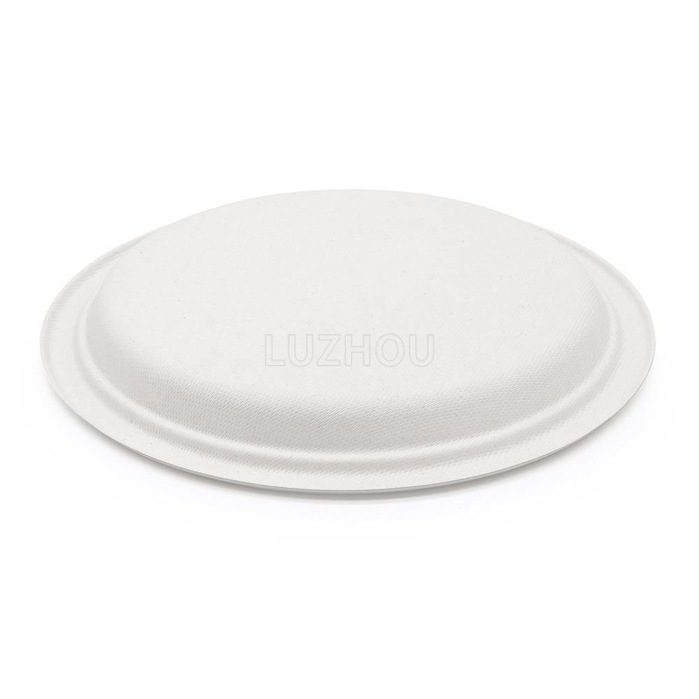 Shaogeng oasis 9 pulgadas degradable compostable desechable bagazo partido boda disco plato 500 unids 1 caja