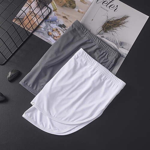 Internet celebrity men's detachable low-waisted ice silk boxer-lined Aro pants home pants