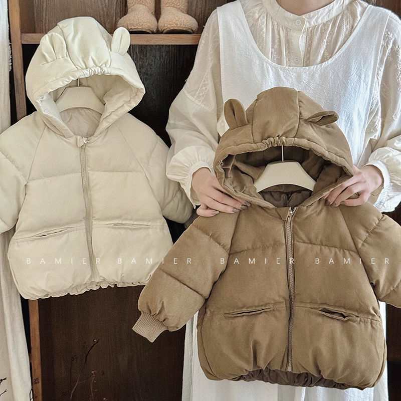 宝宝羽绒棉服婴幼儿棉衣冬装外套男童连帽加厚棉袄中小女童面包服