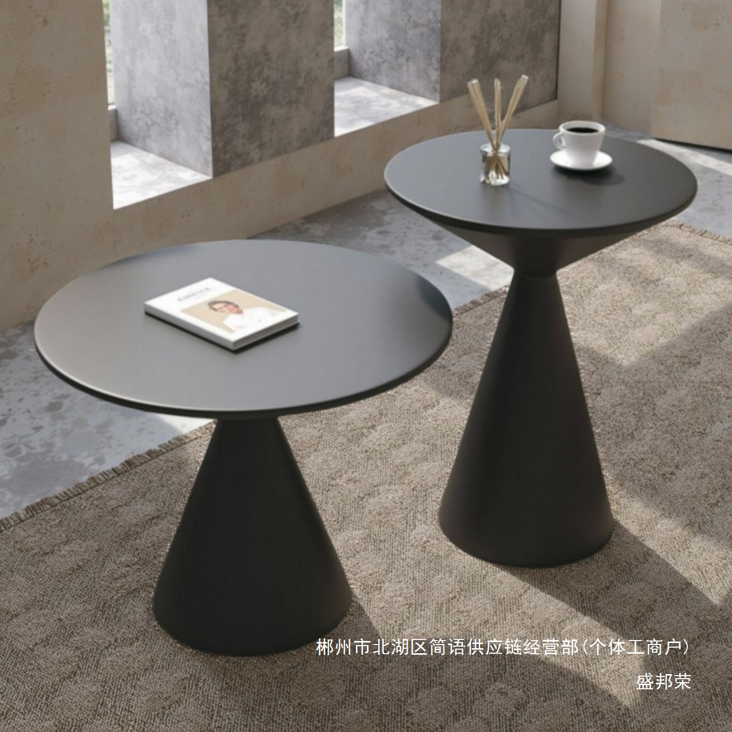 Fábrica directa de fábrica de crema de hierro forjado mesa de té sala de estar pequeña combinación de mesa de té simple mesa de té redonda image 1