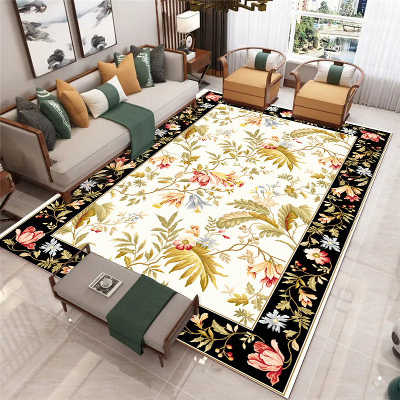 Estilo nórdico simple resistente a las manchas antideslizante mesa de té manta gran área totalmente cubierta absorbente sala de estar alfombra hogar Cristal alfombra de terciopelo