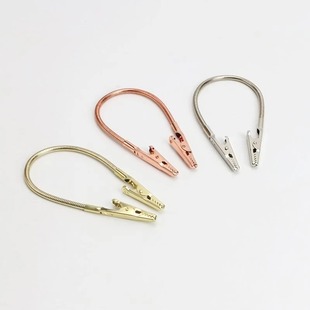 ✅ Mosquito-Repellent Clip Double-Ended Silver Metal Label Clip Dish Pop Advertising Clip Creative Deformation Clip Photo Clip Crocodile