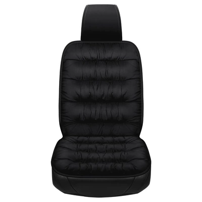 Foreign Trade Cross-Border Single down Car Seat Cushion Dropshipping Winter Car Supplies Amazon Aliexpress Supply (Wool pad) - black-1-down-single-seat