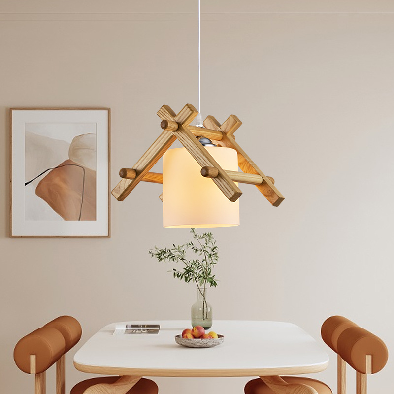 Estilo chino pequeño araña dormitorio madera maciza creativo restaurante japonés yoga estudio sushi restaurante pasillo balcón lámparas