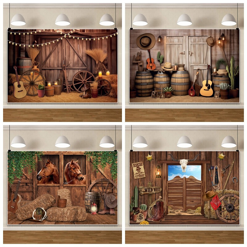 Western Countryside Cowboy Retro Barn Foreign Trade New Style Photo Material Photography Background Cloth Studio Props Western Countryside Cowboy Retro Barn Foreign Trade New Style Photo Material Photography Background Cloth Studio Props