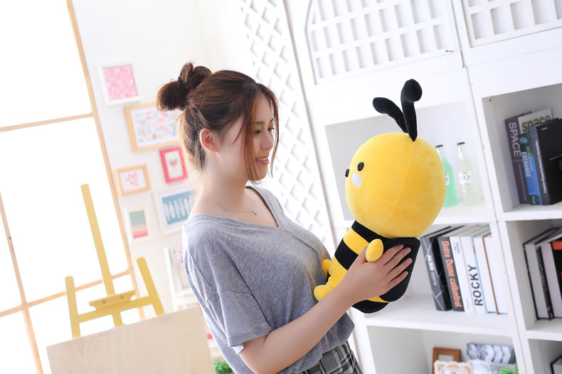 智贝详情图_17可爱小蜜蜂公仔昆虫玩偶毛绒玩具抓机娃娃婚庆抛