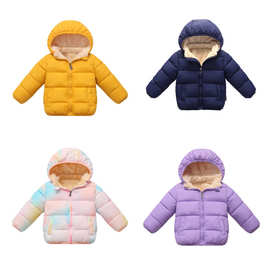 儿童羽绒棉服男女童羊羔绒冬装棉袄婴儿冬季夹克小童宝宝加厚外套