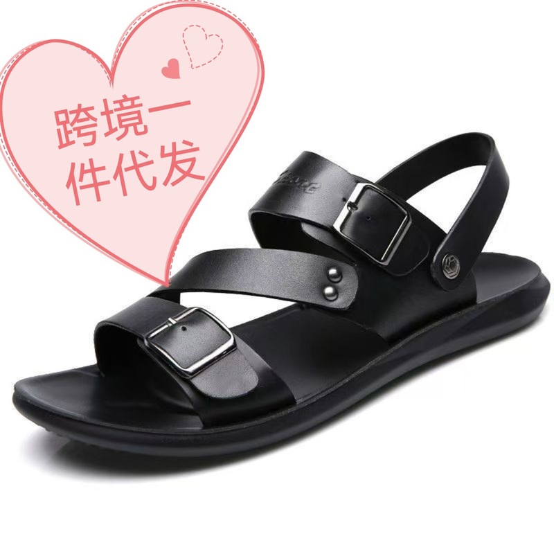 国境を越えたTEMU SHEINビーチシューズ新製品2025夏男性ビーチシューズ48ヤードサンダル男一枚|undefined