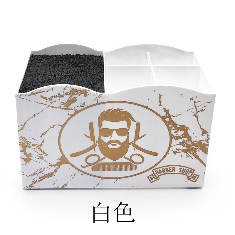 En stock caja de almacenamiento de herramientas de peluquero 5 capas tijeras de peluquero peine clip holder salon styling herramientas de almacenamiento rack