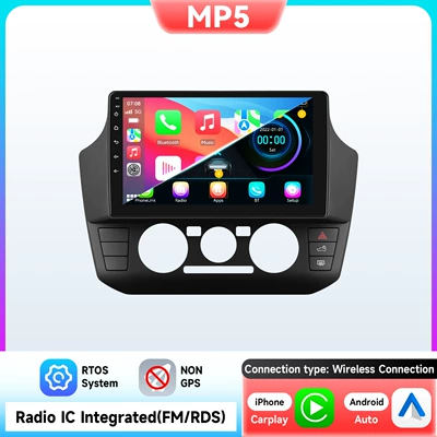 Suitable for 17-23 Models of Volkswagen Up, Android Large-Screen Navigation Gps, Bluetooth Reversing Camera, Carplay Manual Version (DVD Navigation) - mp5-rds-fm-carplay-9inch-adapt-to-volkswagen-up-2017-2023-manual-air-conditioning
